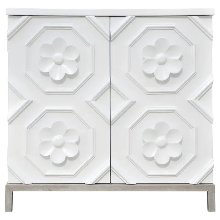 Modern White Wood Nightstand for Bedroom and Living Room