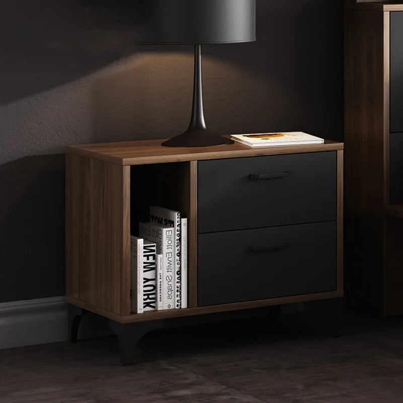 Modern Design Wooden Bed Side Table Fashion Furniture for Bedroom or Hotel Night Stand Panel Wood Style for Home Use