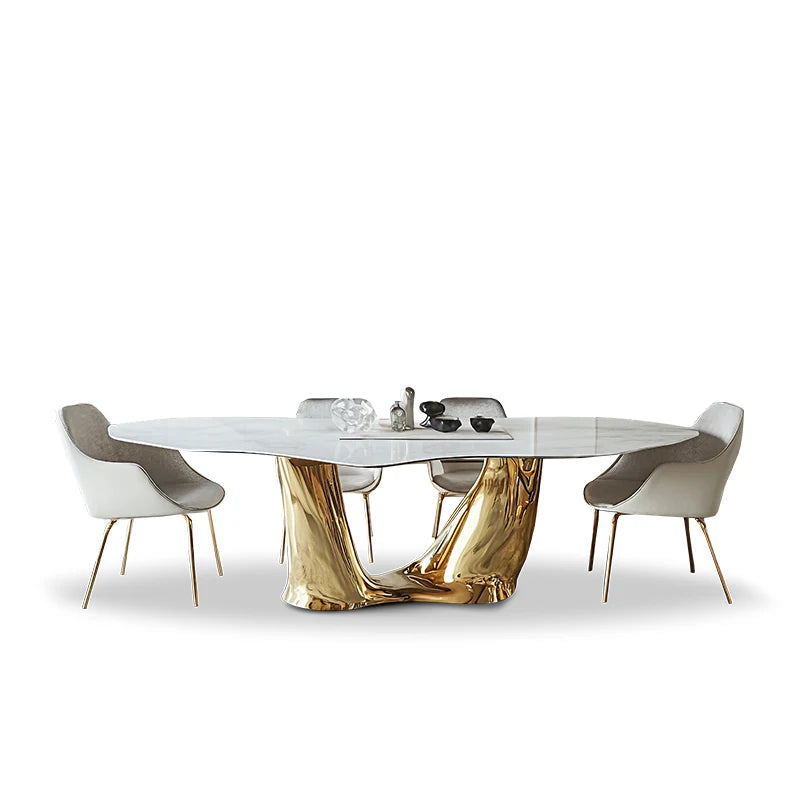 Modern Artistic Dining Table and Chairs for Home Hotel School or Restaurant for Fabric Villa Furniture