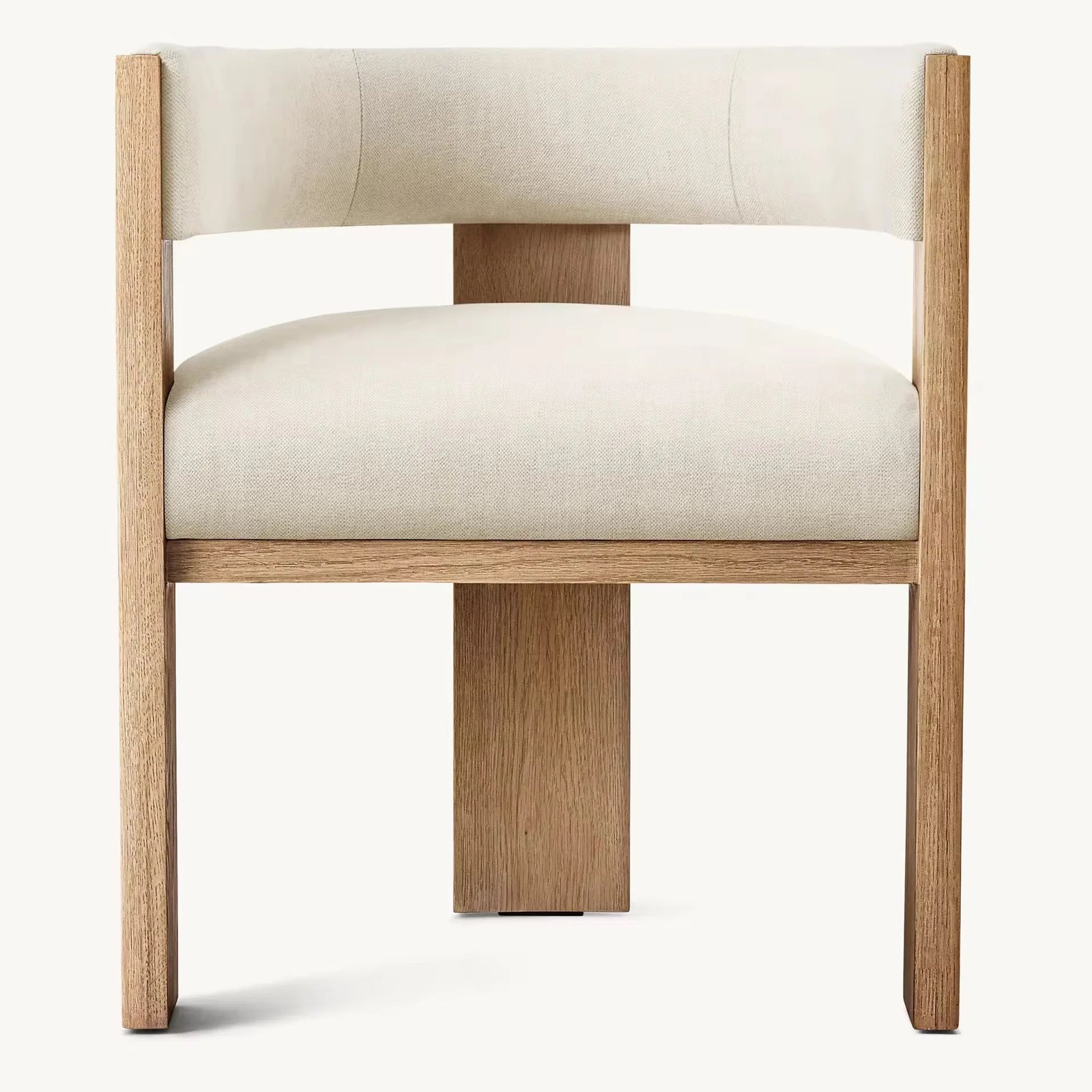 Classical and Simple Solid Wood Dining Chairs with Fabric Upholstery