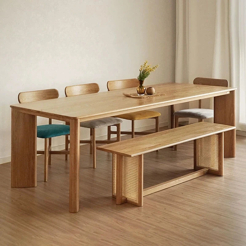 Italian Style Luxury Solid Wood Dining Table New Design Modern Large Board Ash Wood Home Hotel Living Room