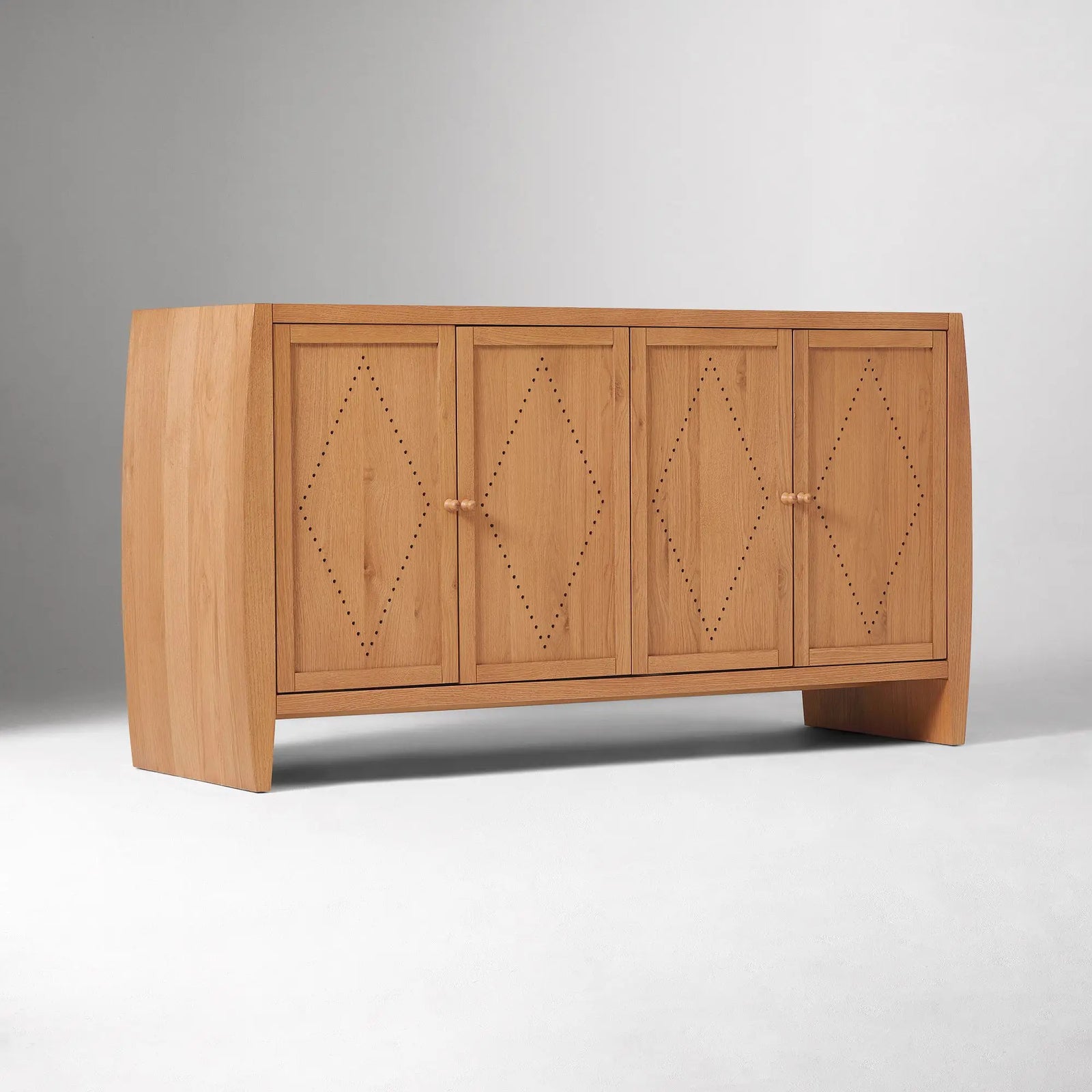 Mid Century Modern Style Wooden Sideboard Cabinet Buffet for Dining Room Use