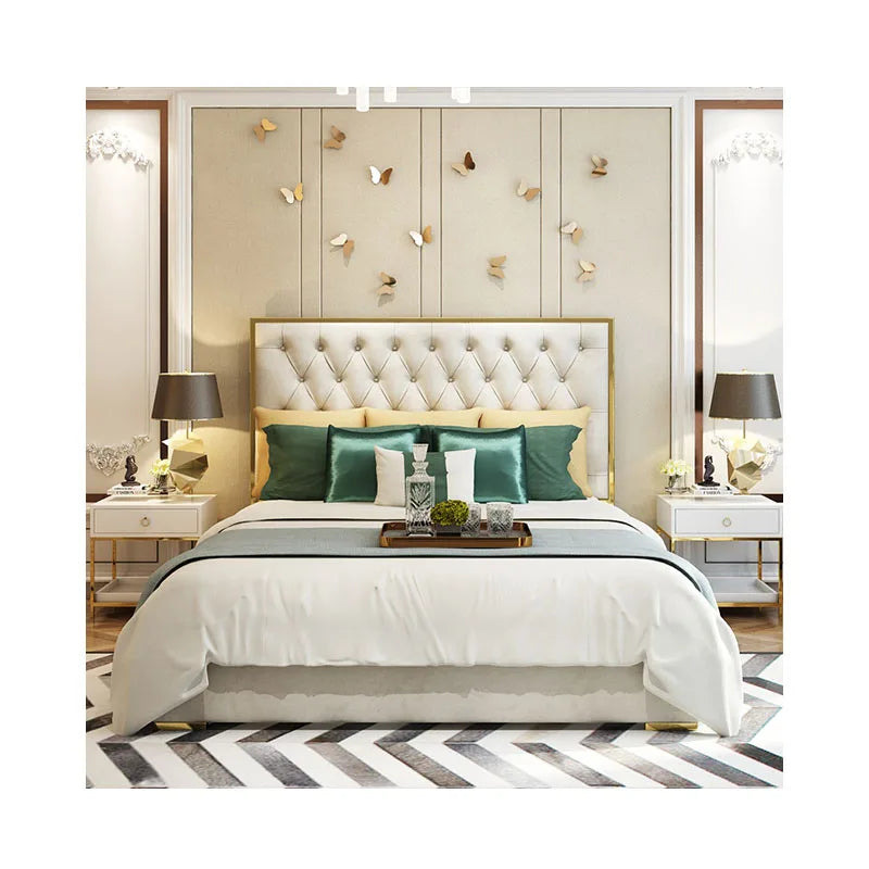 New Design Luxury Cheap Price Furniture Bedroom Set Bed with Storage Function