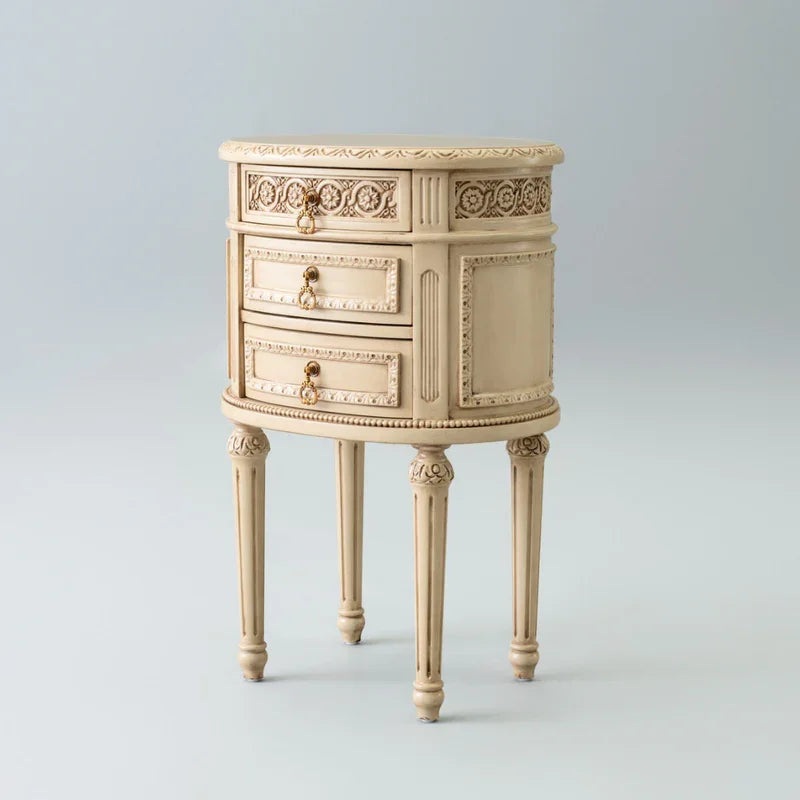 French American Style Solid Wood Nightstand, Bedroom Furniture, Direct Sales