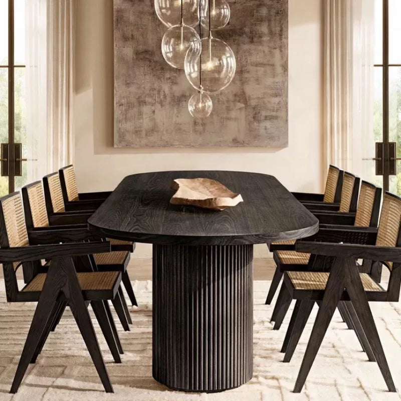 Modern, Simple Solid Wood Long Dining Table Furniture - American Country Retro Furniture Direct Sales