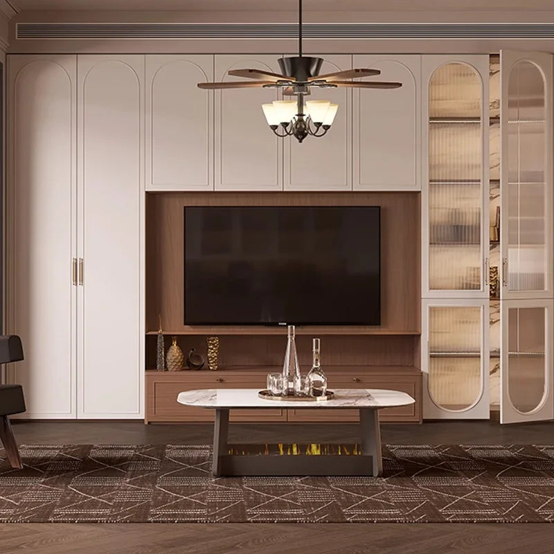 New Autumn Monet Whole House TV Cabinet Storage Retro Nostalgia Design Particle Board Living Room Dining Room Furniture