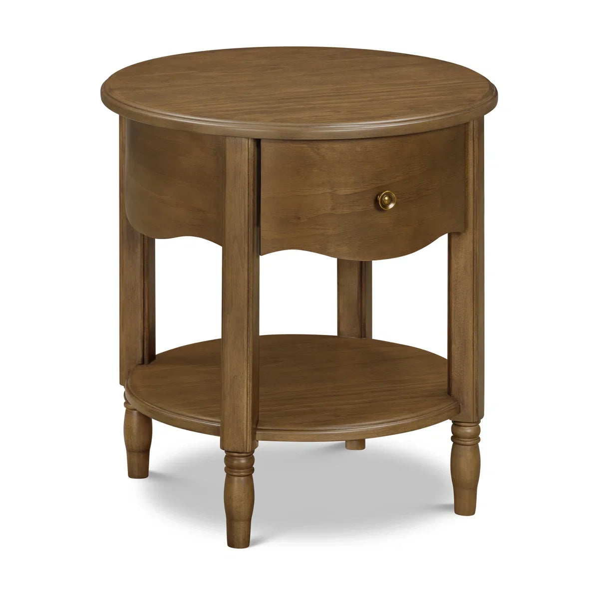 Modern European Solid Wood Storage Bedside Table with Drawer for Apartment Bedroom and Living Room Furniture