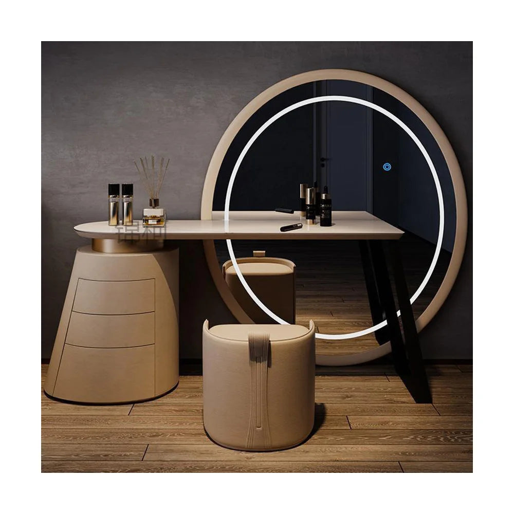 Italian Premium Full Body Mirror Makeup Table Modern Minimalist Design for Bedroom Living Room Bathroom Light Luxury