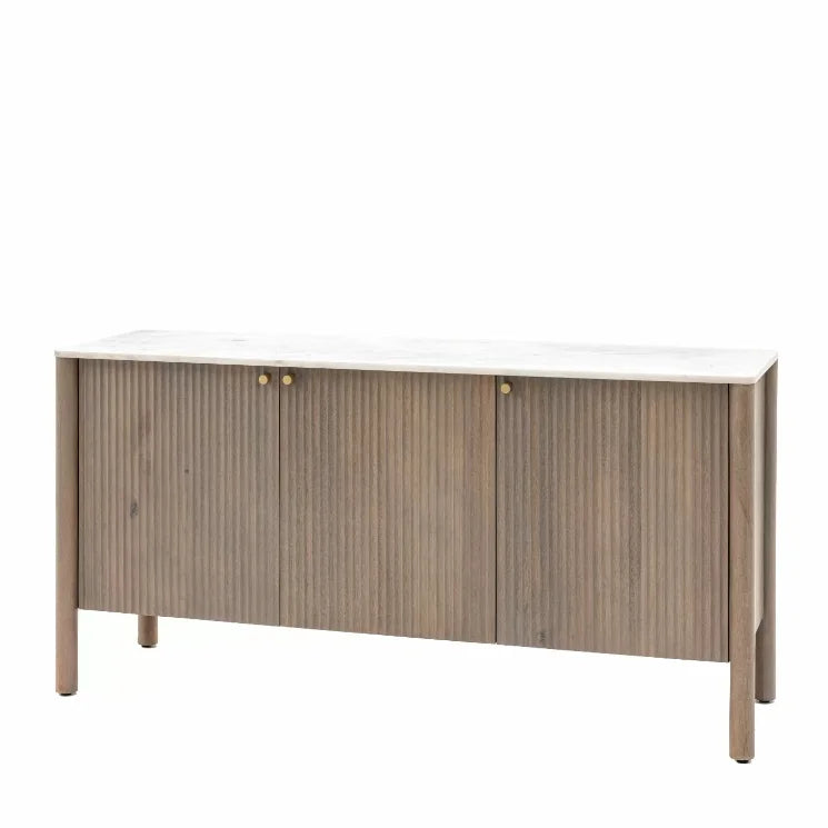Modern Minimalist Fluted Sideboard Buffet Cabinet,  Storage Console Table for Living Dining Room