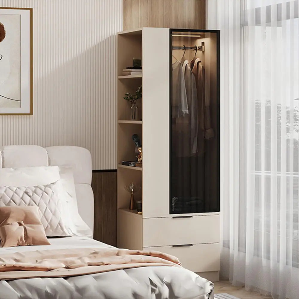 Modern Small Closet Wardrobes Simple Bedroom Furniture for Small Rooms Home and Bedside Usage