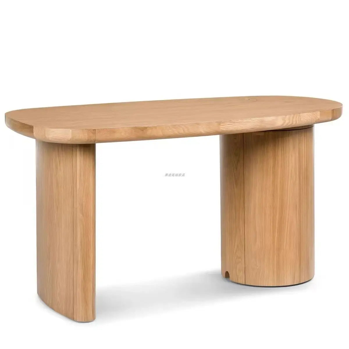 Modern Outdoor Hotel Resort Wooden Table and Chair Furniture Luxury Garden Natural Rectangle Teak Cylindrical Base Dining Table