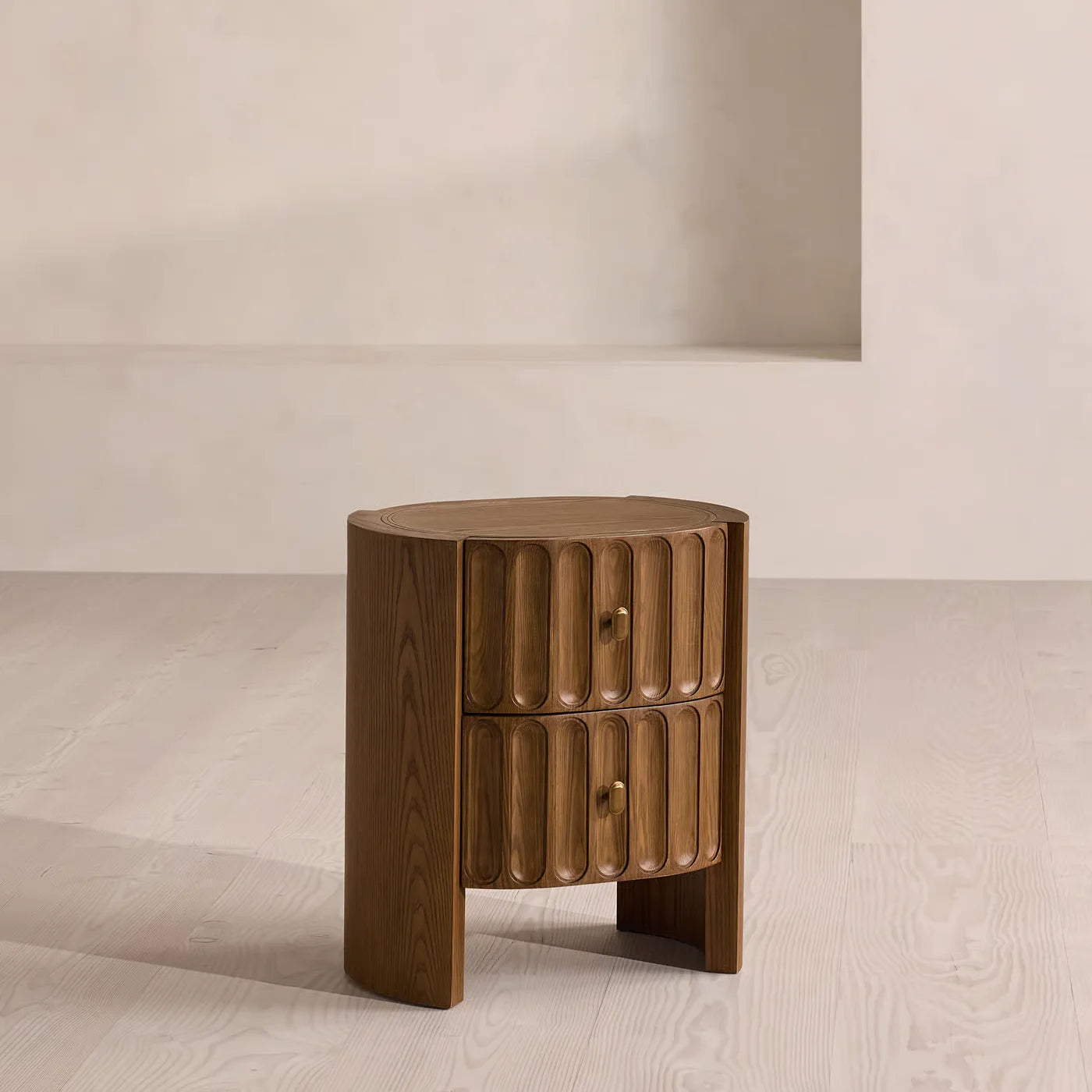 Modern Simple Brown Nightstand Bedroom Bedside Table Furniture Wooden  for Home Hotel Living Room Use
