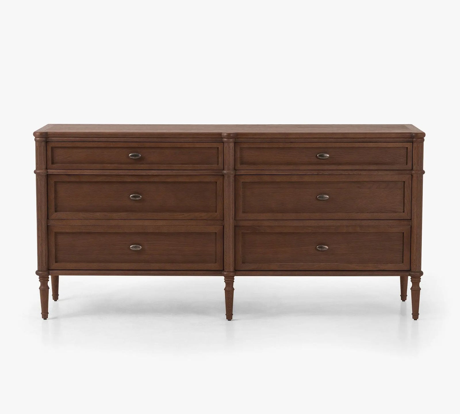 American-style Vintage Solid Wood Six-drawer Cabinet, Suitable for Bedroom or Living Room Storage,