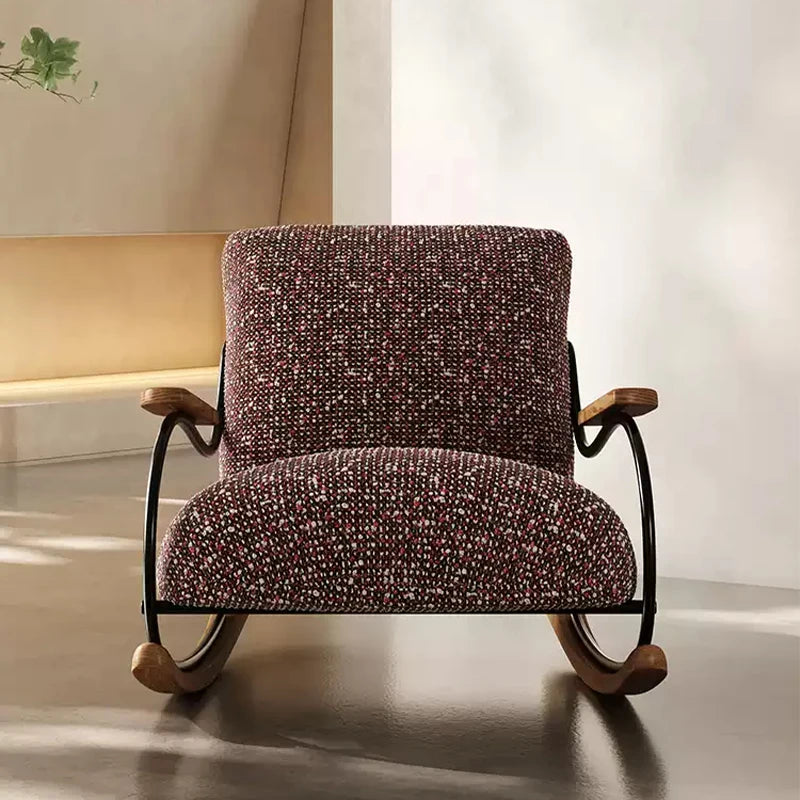Italian Minimalist Teddy Velvet Single Sofa Armchair for Home Hotel Dining Balcony Lazy Days Leisure for Apartment School Villa