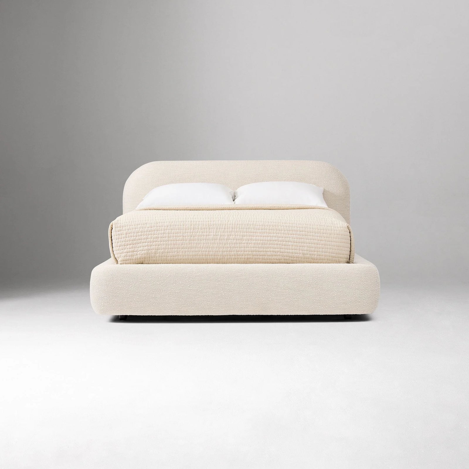 French Vintage Fabric Bed with Nordic Minimalist DesignDirect From the with Options Available