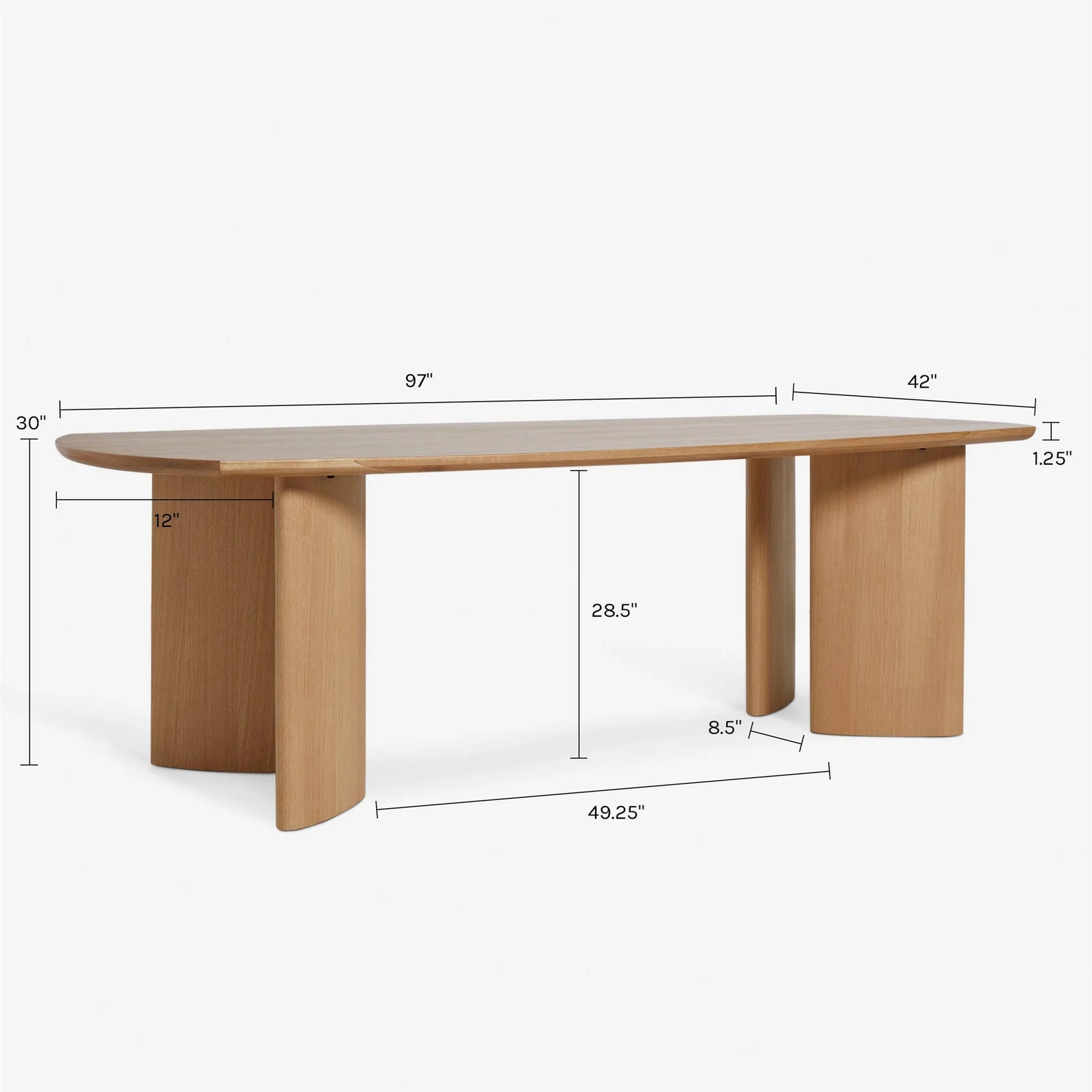 Modern Design Dining Room Set Solid Wood Oval Table with Creative Leg Log Color Family Restaurant Chair Set