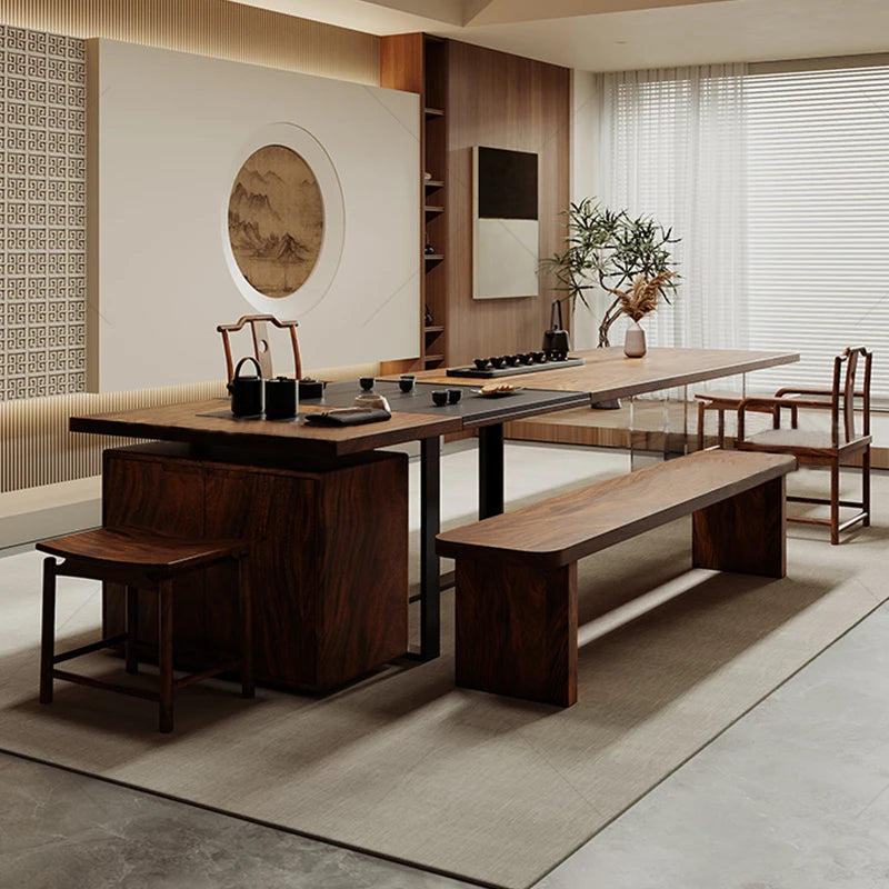 Modern Solid Wood Extendable Desk with New Design for Commercial Office Use