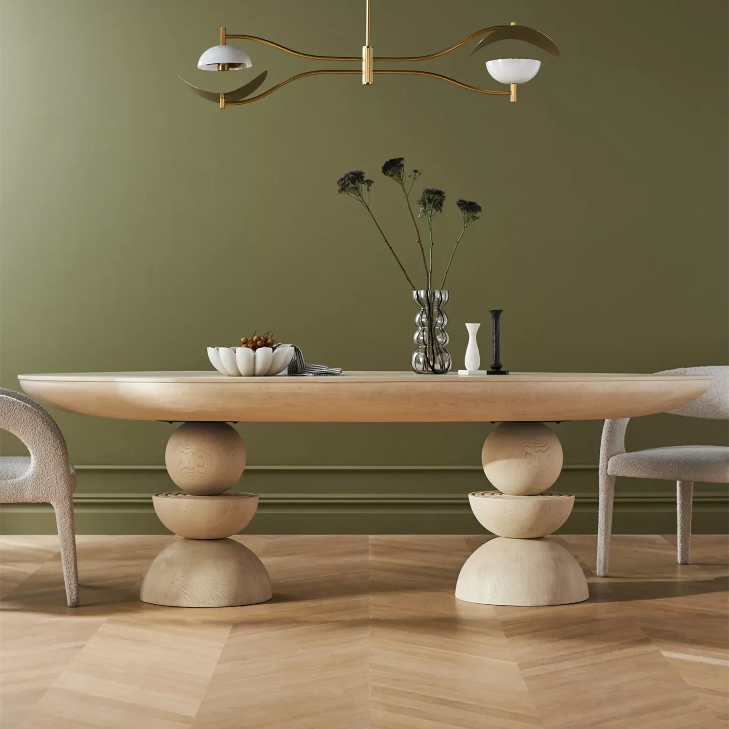 Nordic Creative Oval Dining Table Premium Quality Indian Product Solid Wood Home Furniture