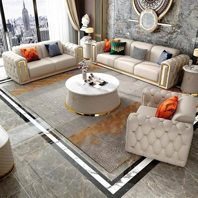 Modern New Design Simple Multifunctional Solid Wood Sectional Sofa Living Room Villa Hotel Color Combination Set