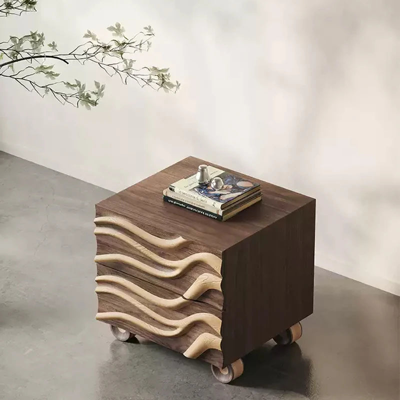 New Design Medieval Style Wabi-Sabi Storage Cabinet Style Bedside Table for Bedroom Living Room with Storage Features