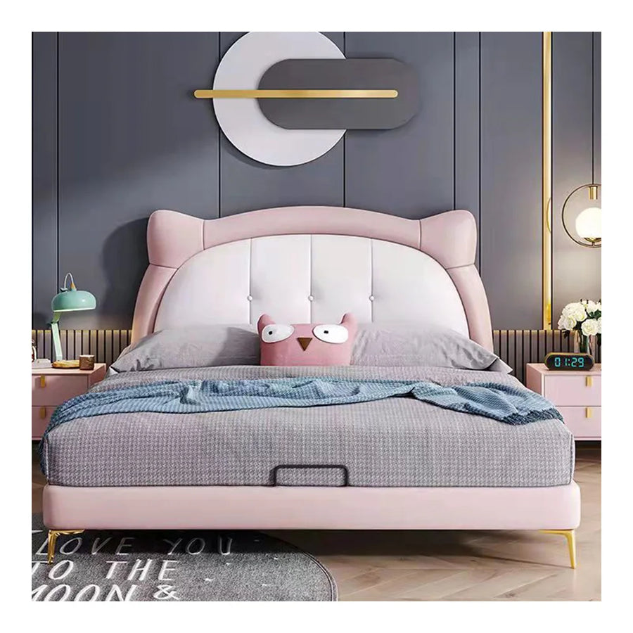 Modern MAXKY 240416 Complete Bunk Bed Set for Children Princess Bedroom Storage 1.2M/1.5M Sizes E1 MDF Material Simple Design