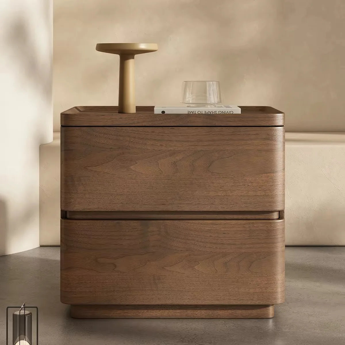 American-style Simple Solid Wood Nightstand, Direct From with Large Available