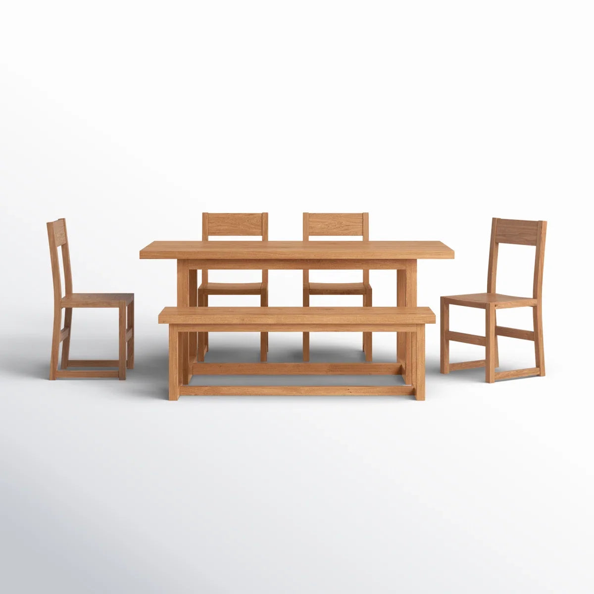 Modern Solid Wood Dining Table Set, for Use in a Restaurant,