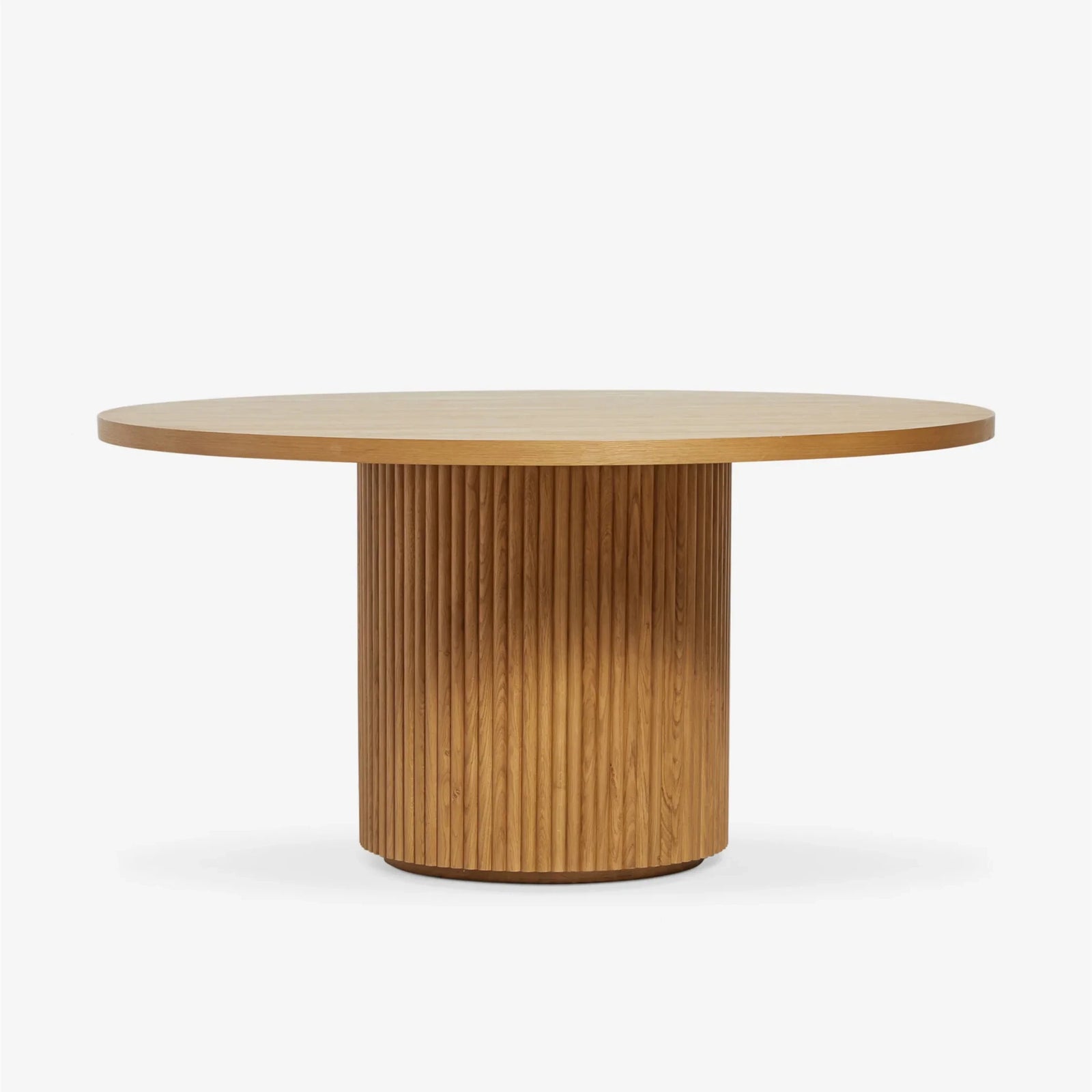 Solid Oak Retro Dining Table for Six Modern Design Round Table for Dining Room and Negotiation Made of Wood
