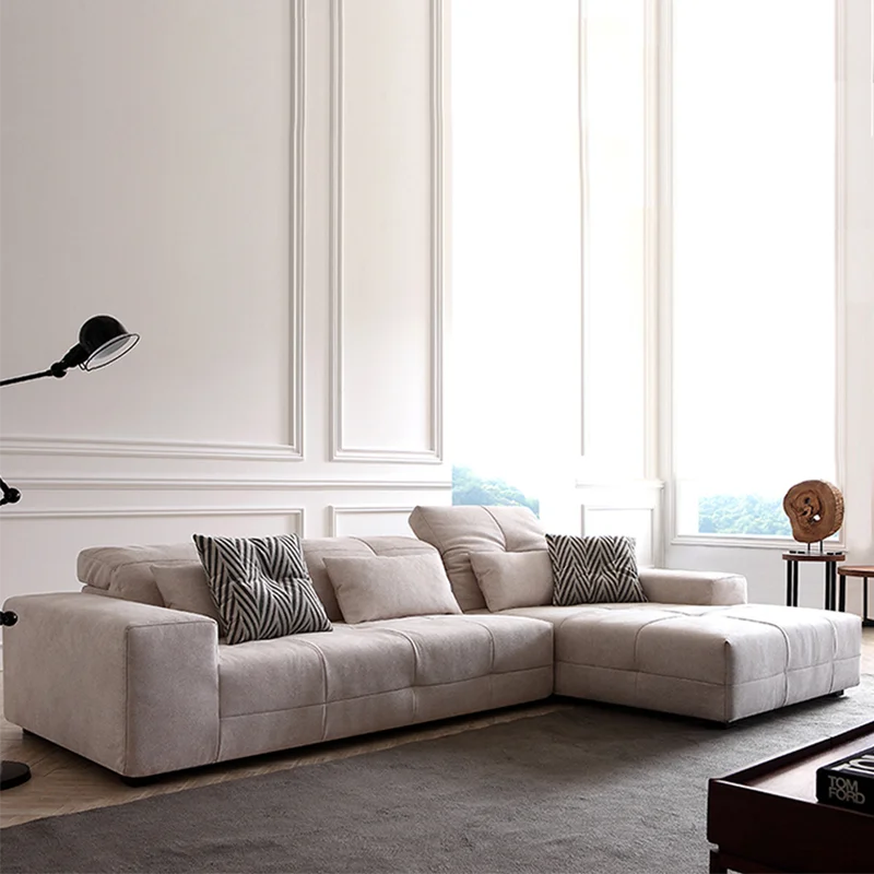 Simple Modern Combination Fabric Sofa Living Room Washable Design Sofa Small Family L-shaped Sofa