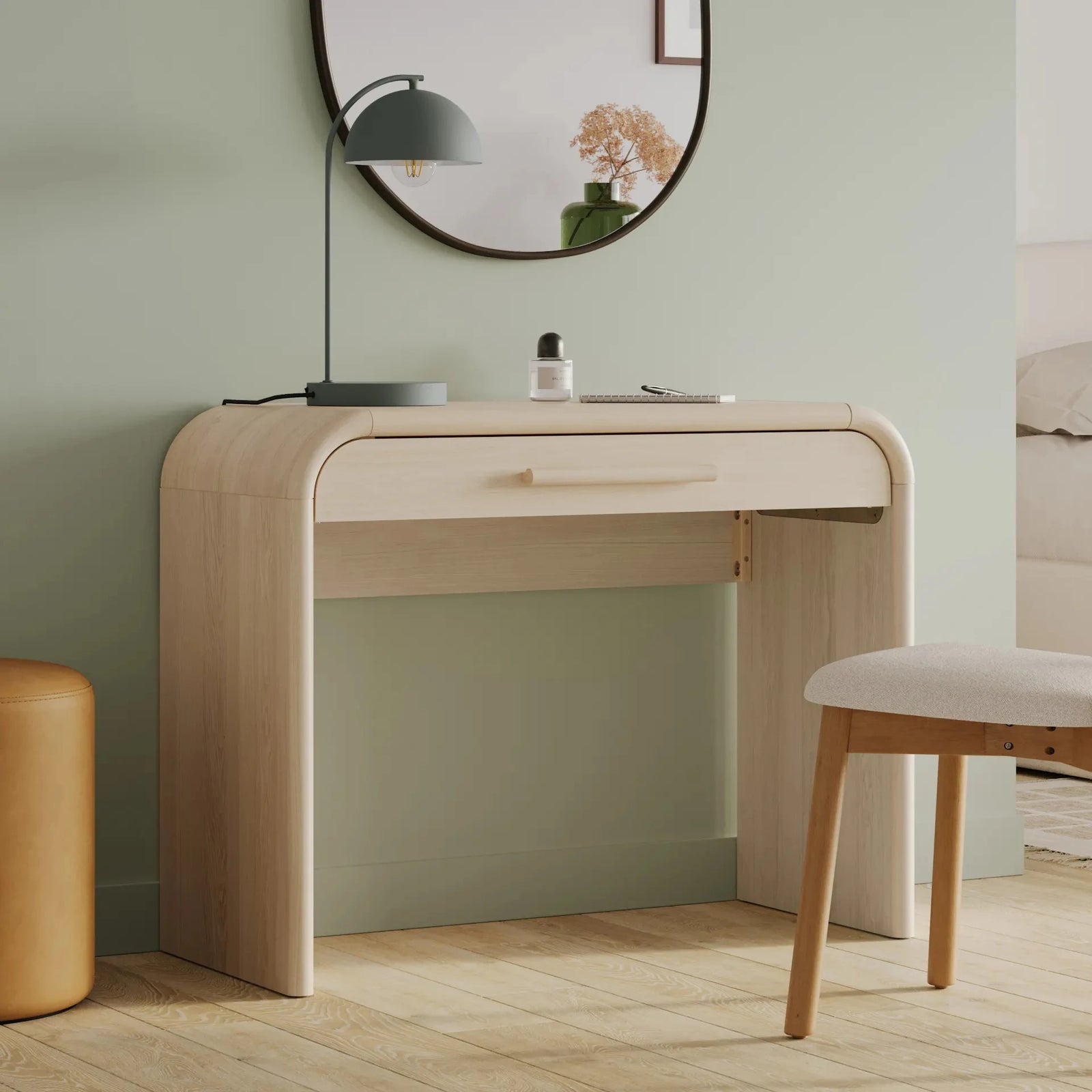 French American Style Solid Wood Office Desk, Ash Wood Solid Wood Export Computer Desk